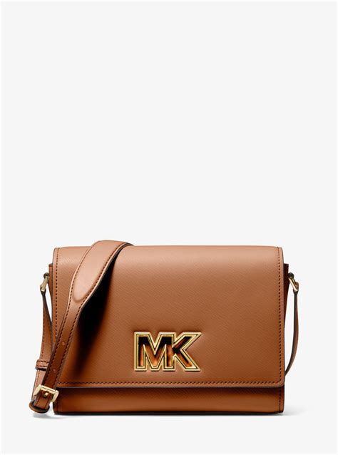 michael michael kors mimi medium leather messenger bag|michael kors messenger bag sale.